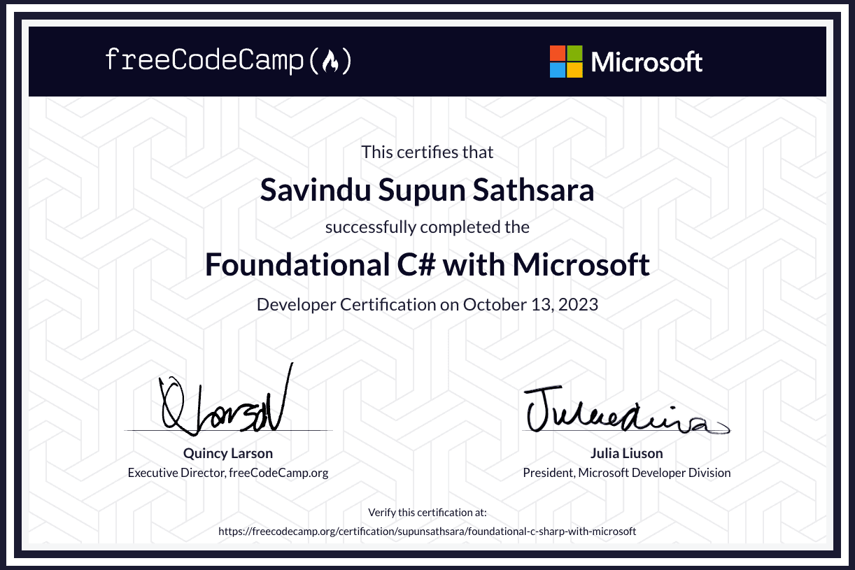 Foundational C# with Microsoft